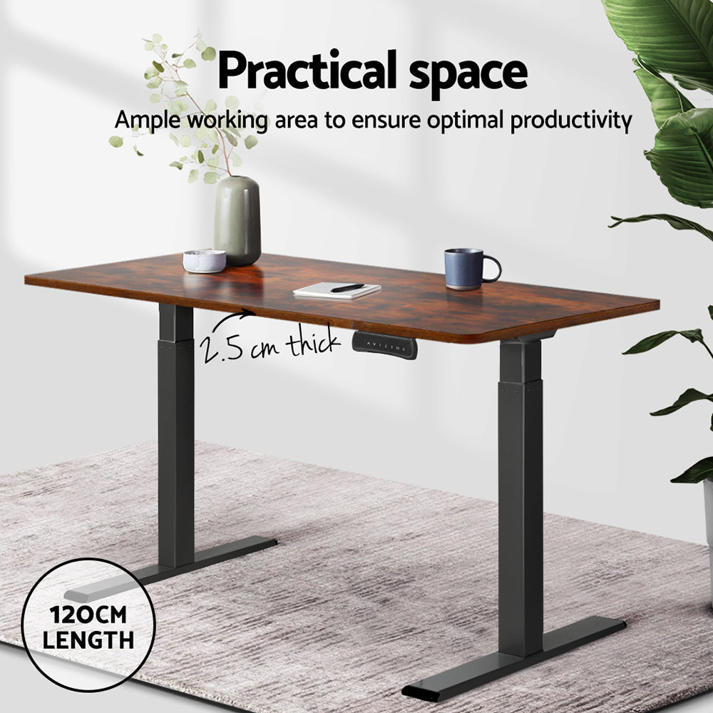 Rustic Brown 120CM Desk Top for Artiss Standing Desk