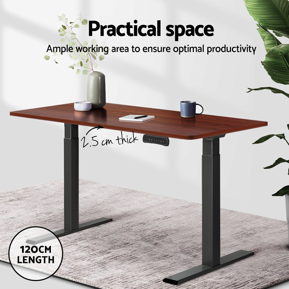 Walnut 120cm Desk Top for Artiss Motorised Frame