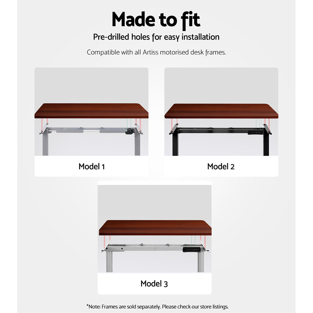 Walnut 120cm Desk Top for Artiss Motorised Frame