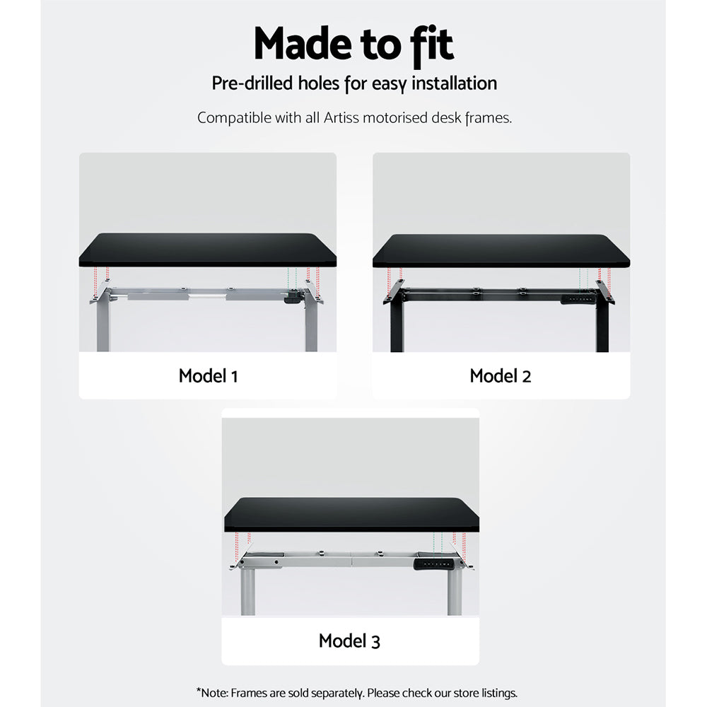 Artiss 140CM Desk Top Black Matt Finish