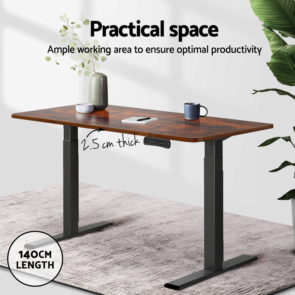 Rustic Brown 140cm Desk Top for Artiss Standing Desk