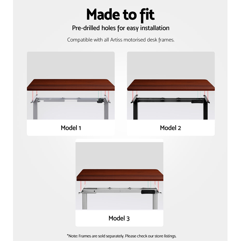 Walnut 140cm Desk Top for Artiss Motorised Frame