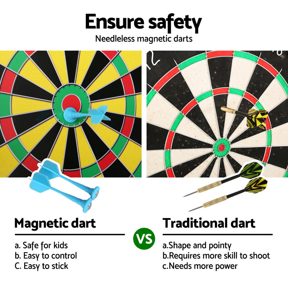 Magnetic Dartboard 16" Kids Toy Gift Red/Black