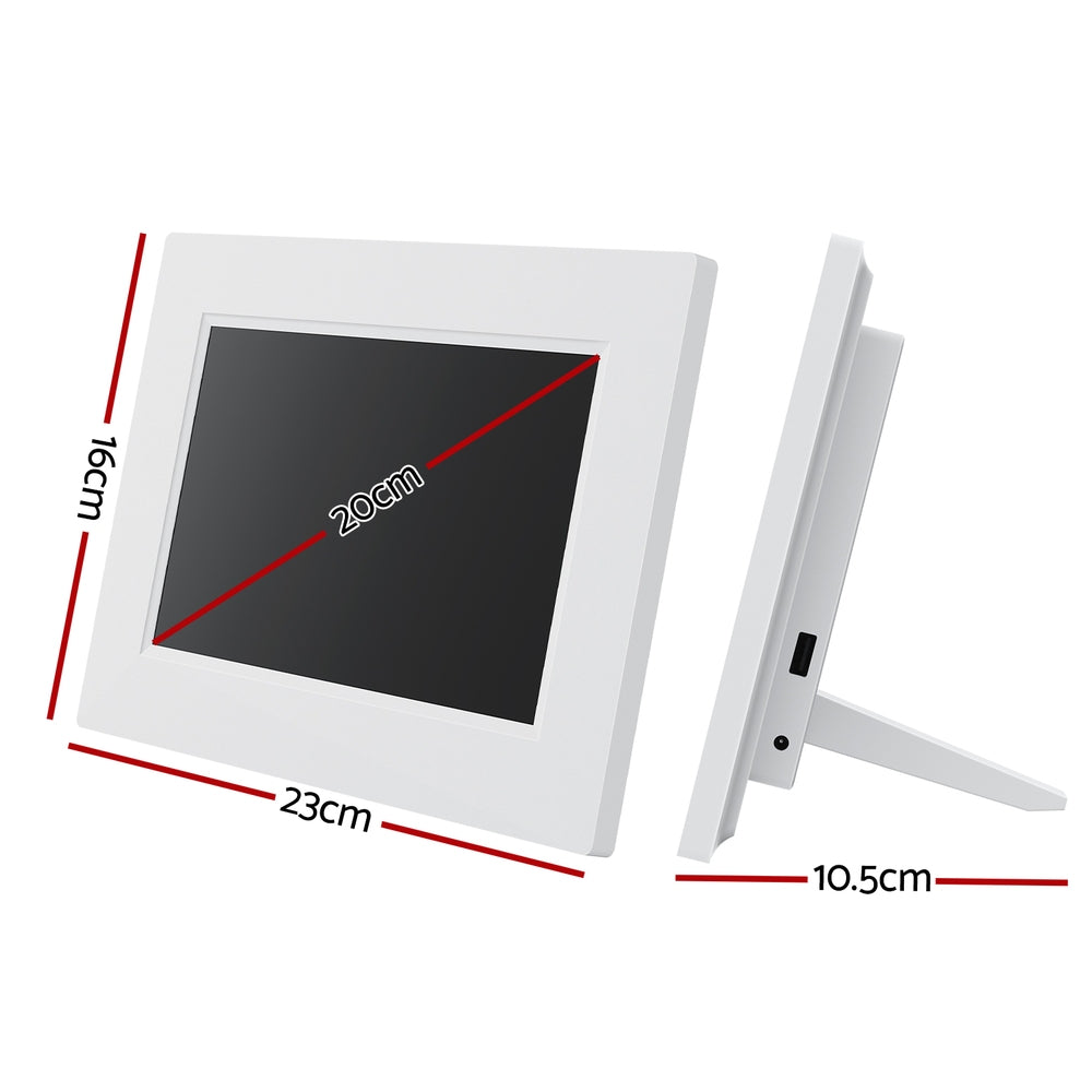 Artiss 8-Inch Digital Day Clock Calendar Alarm White