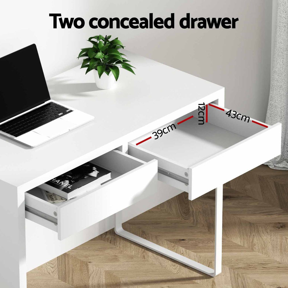 Artiss White Computer Desk with Drawers