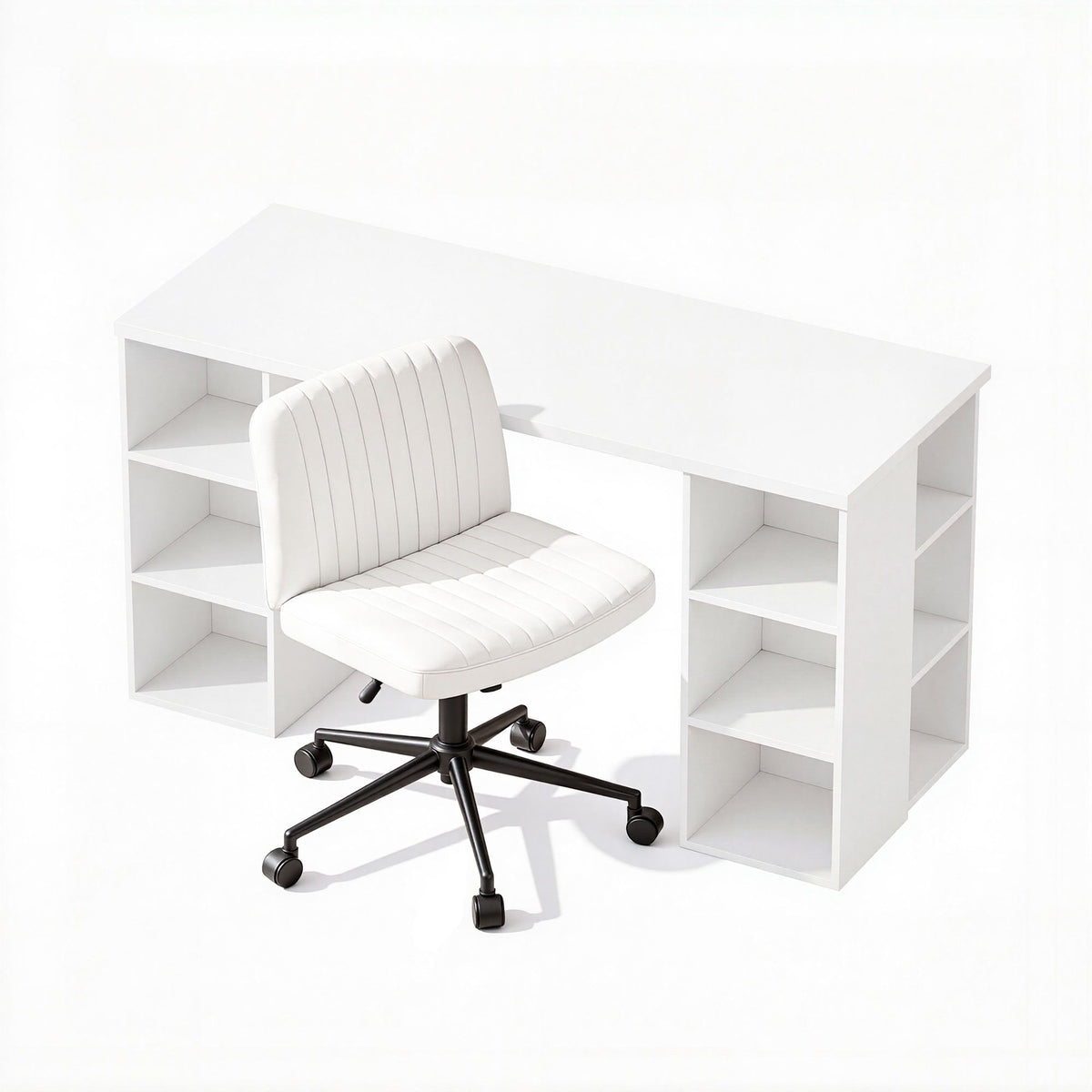 Artiss 150cm Computer Desk and Chair Set with 6 Storage Shelves