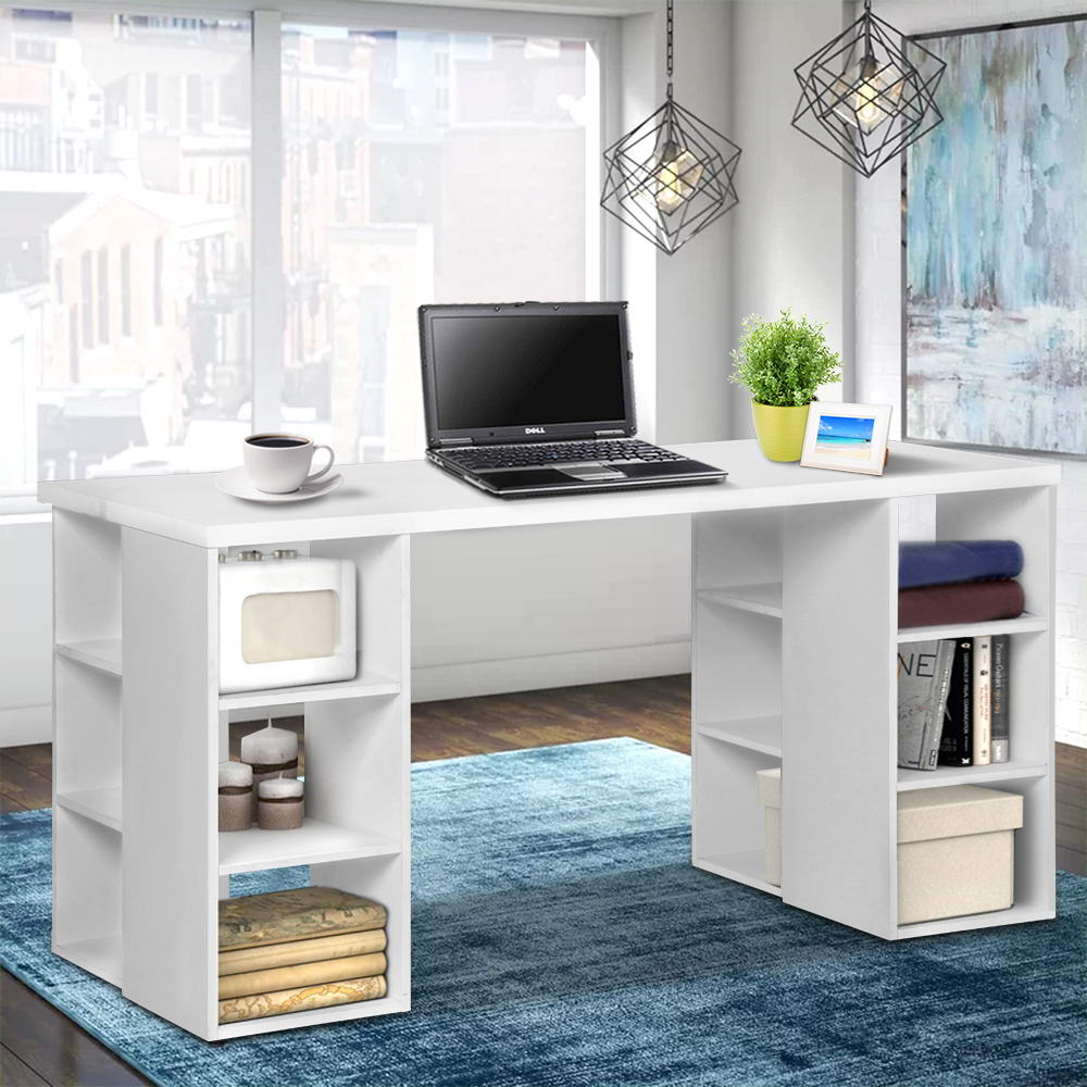 Artiss Computer Desk with Bookshelf White 150CM