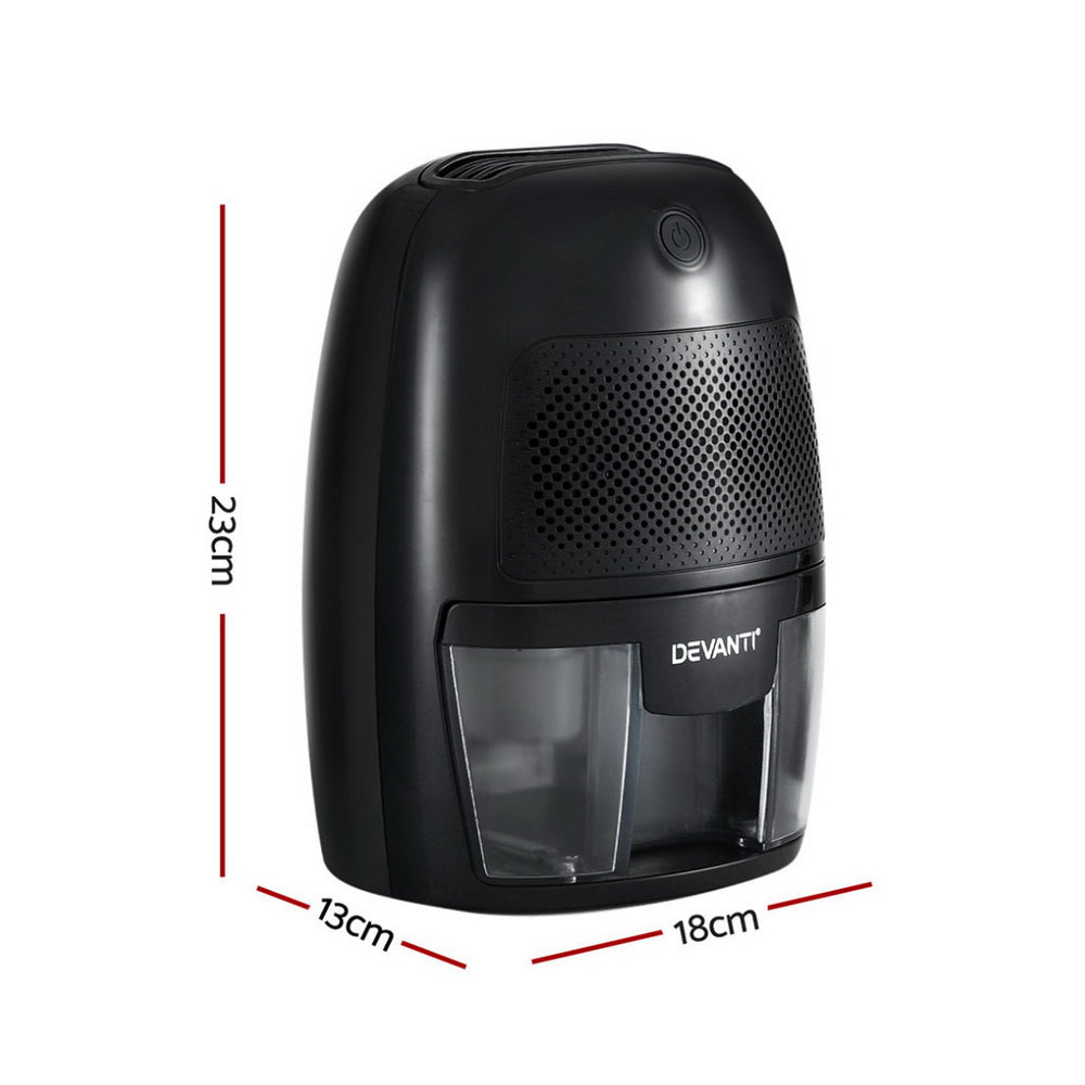 Devanti 600ML Mini Dehumidifier Air Purifier Black