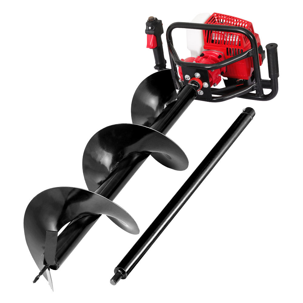 Giantz 92CC Petrol Post Hole Digger 300mm Drill Auger Bits