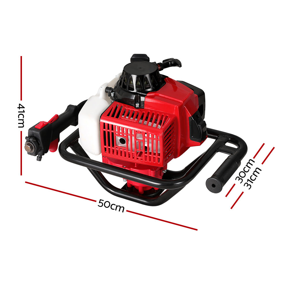 Giantz 92CC Petrol Post Hole Digger Motor Red