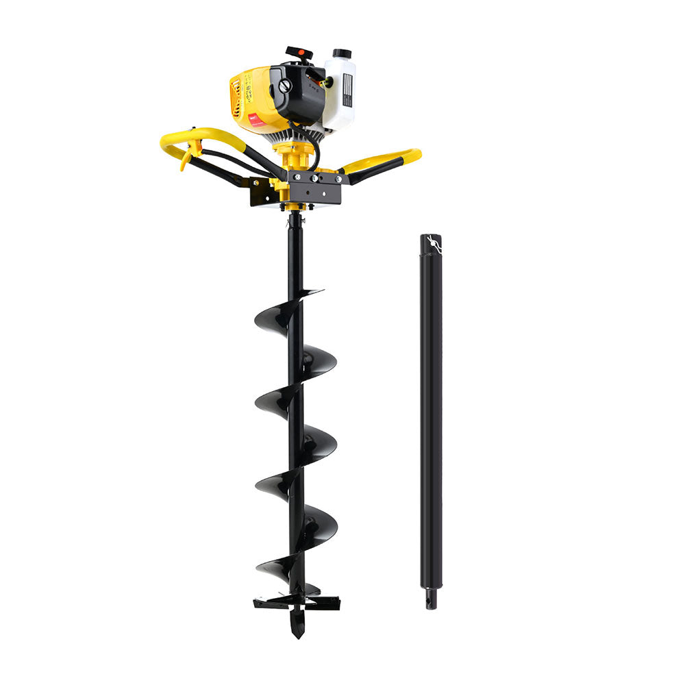 Giantz 74CC Petrol Post Hole Digger 200mm Drill Auger Extension