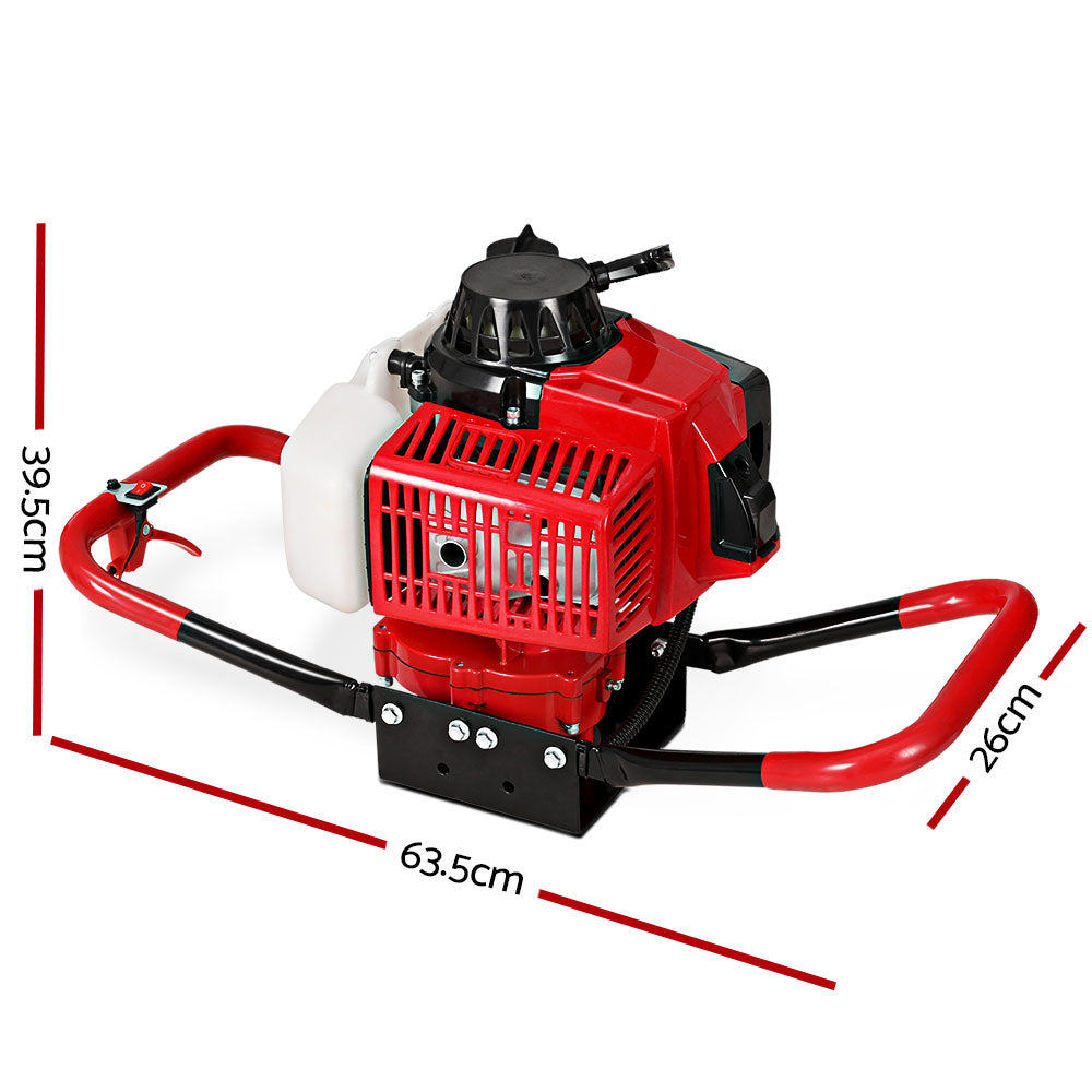 Giantz 80CC Petrol Post Hole Digger Motor Red
