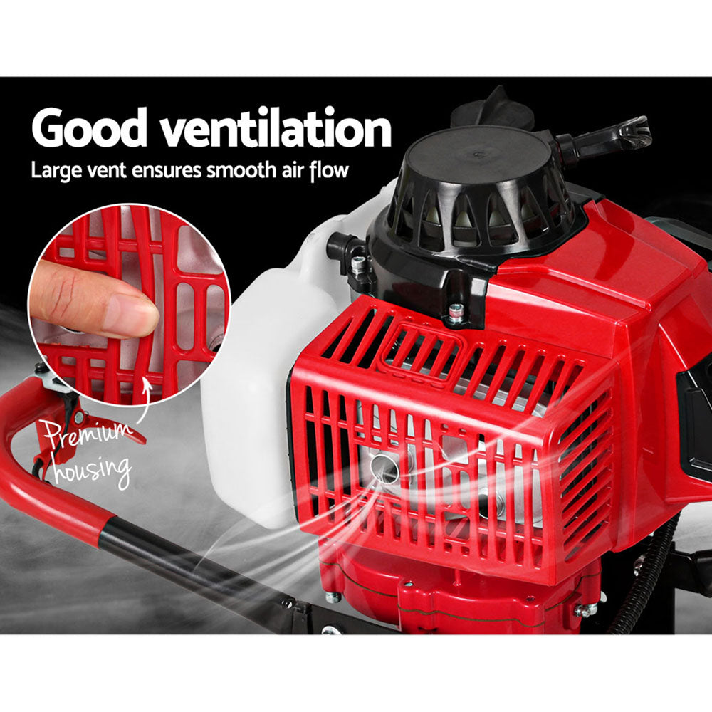 Giantz 80CC Petrol Post Hole Digger Motor Red