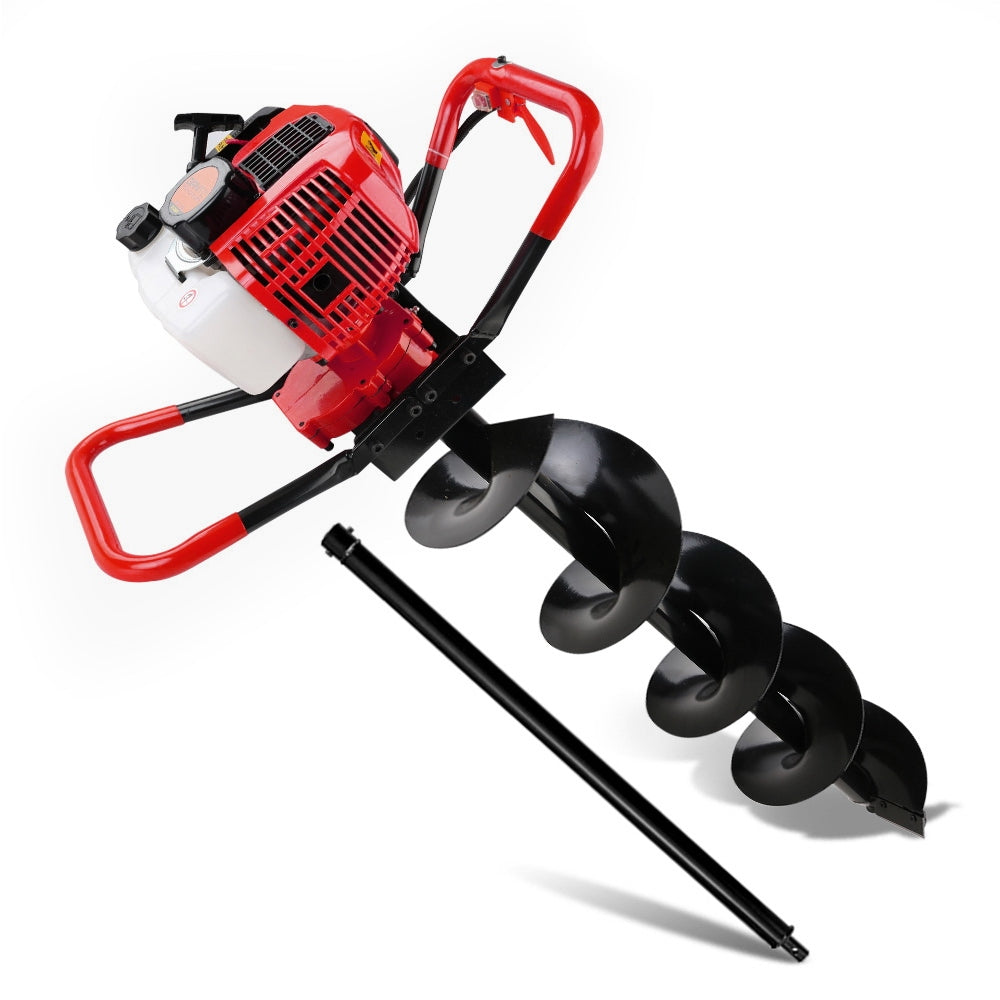 Giantz 80CC Petrol Post Hole Digger 200mm Drill Auger Extension