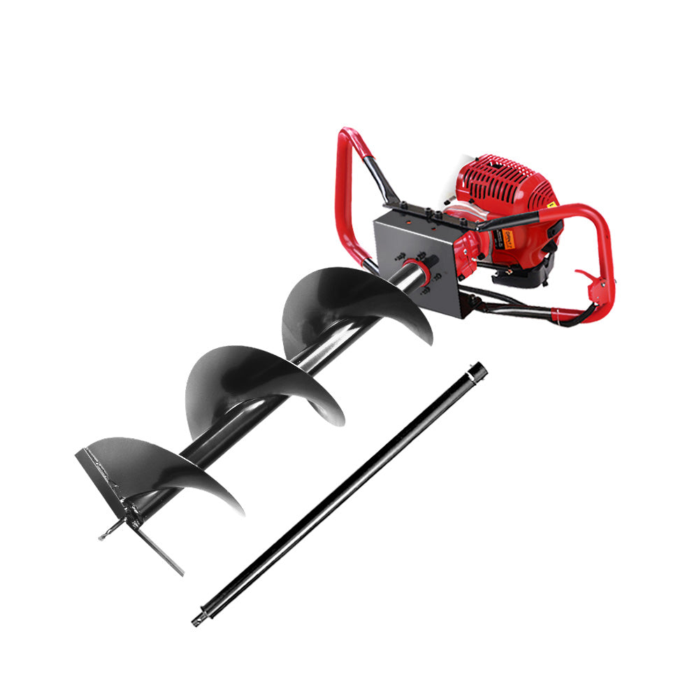 Giantz 80CC Petrol Post Hole Digger 300mm Auger Drill Extension