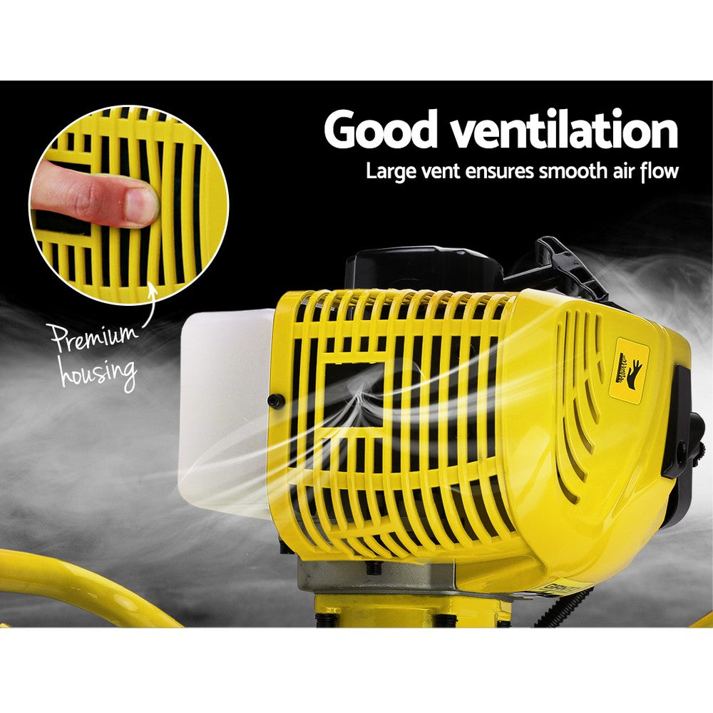 Giantz 80CC Petrol Post Hole Digger Motor Yellow