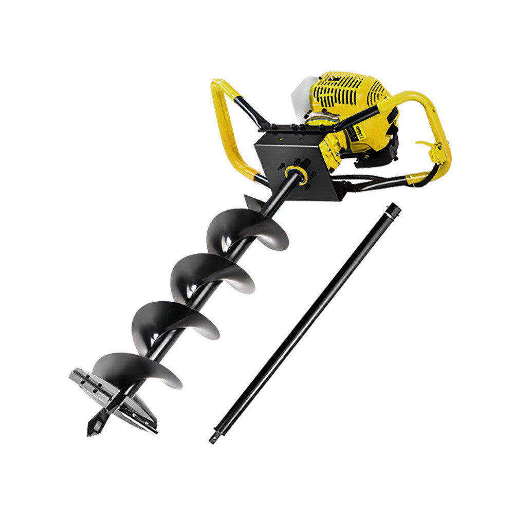 Giantz 80CC Petrol Post Hole Digger 200mm Drill Auger Extension