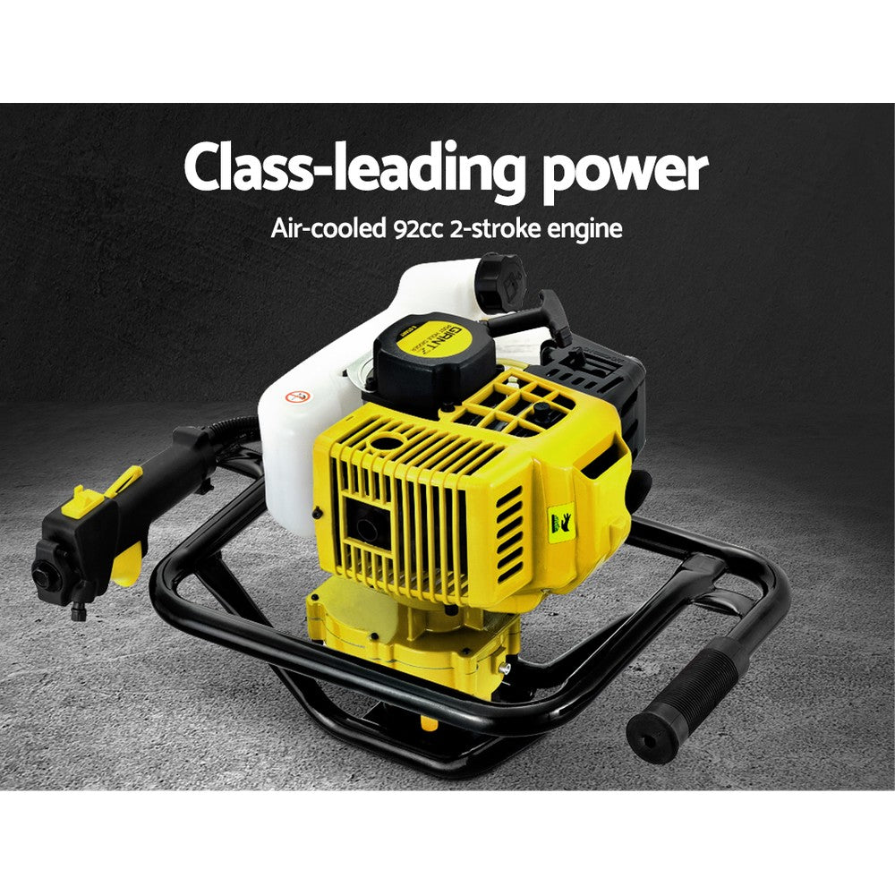 Giantz 92CC Petrol Post Hole Digger 200mm Auger Extension