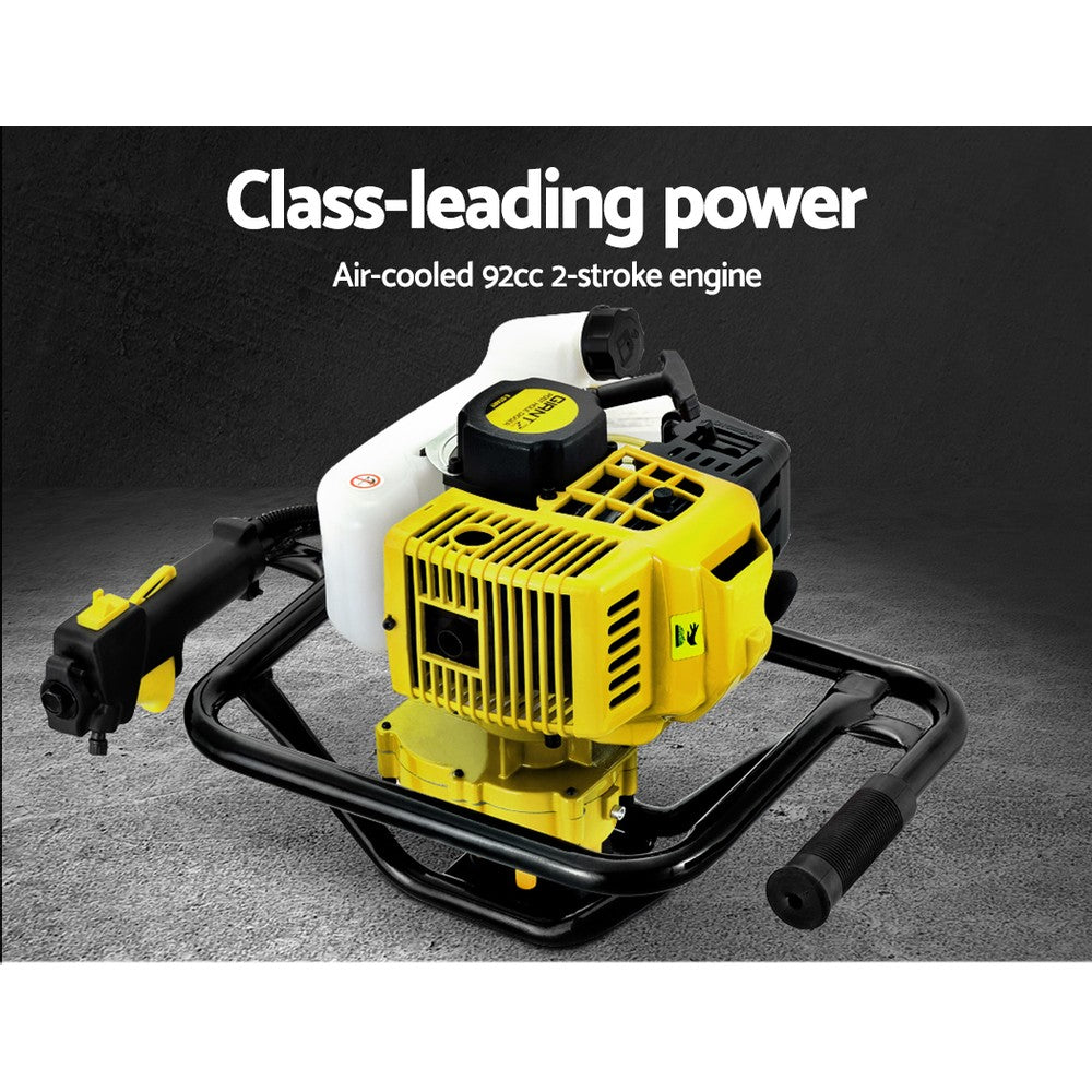 Giantz 92CC Petrol Post Hole Digger Drill Auger with Extensions