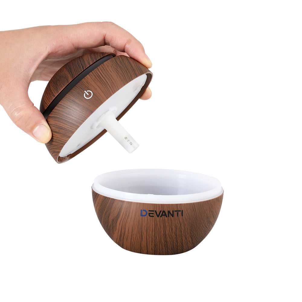 Devanti 130ml Ultrasonic Aroma Diffuser Dark Wood