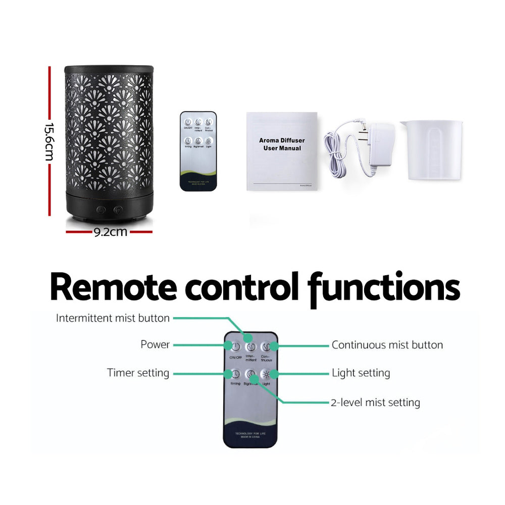 Devanti 100ml Aroma Diffuser Ultrasonic Black
