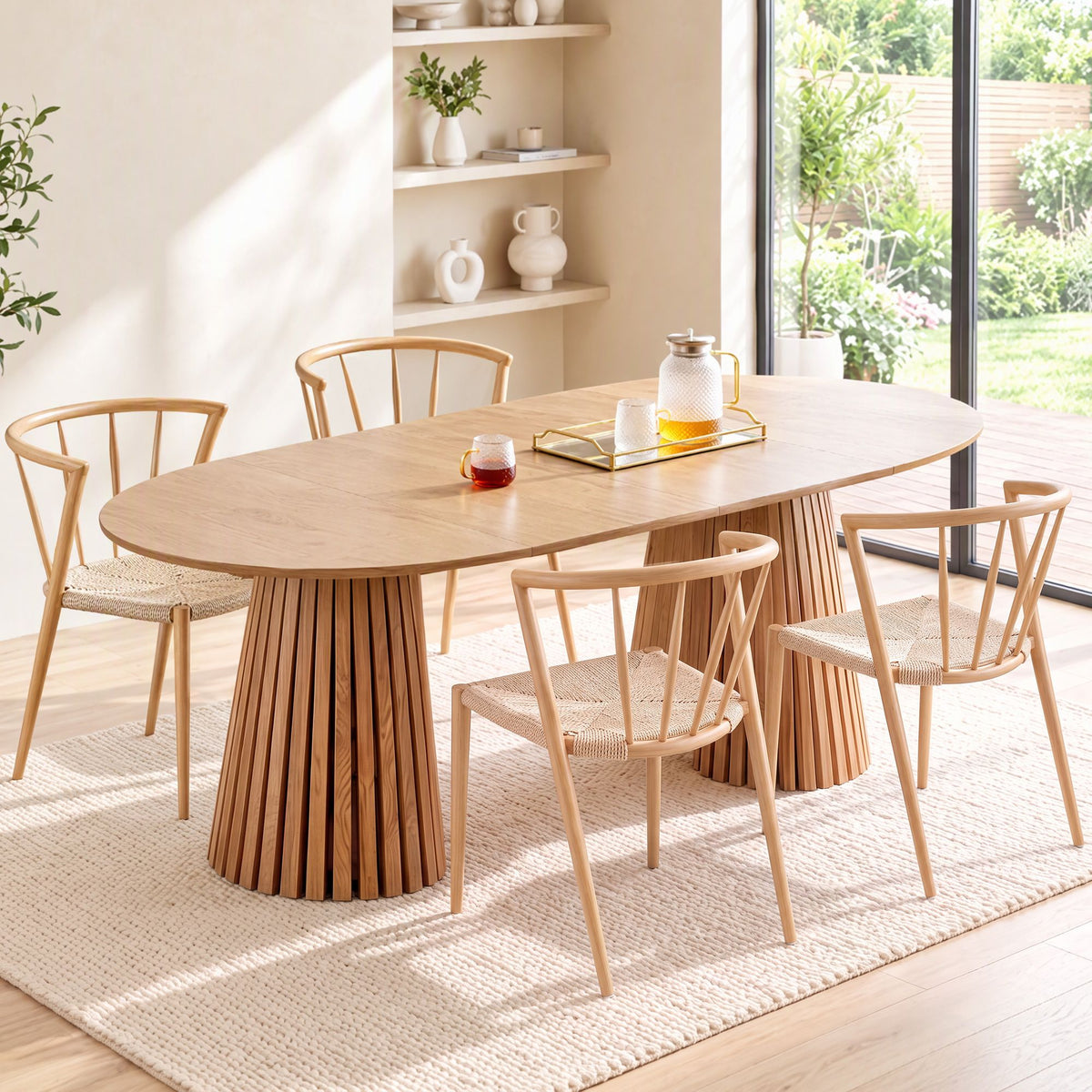 Artiss Dining Chairs Set of 6, Leisure Accent Chair for Living Room & Balcony Spindle Back