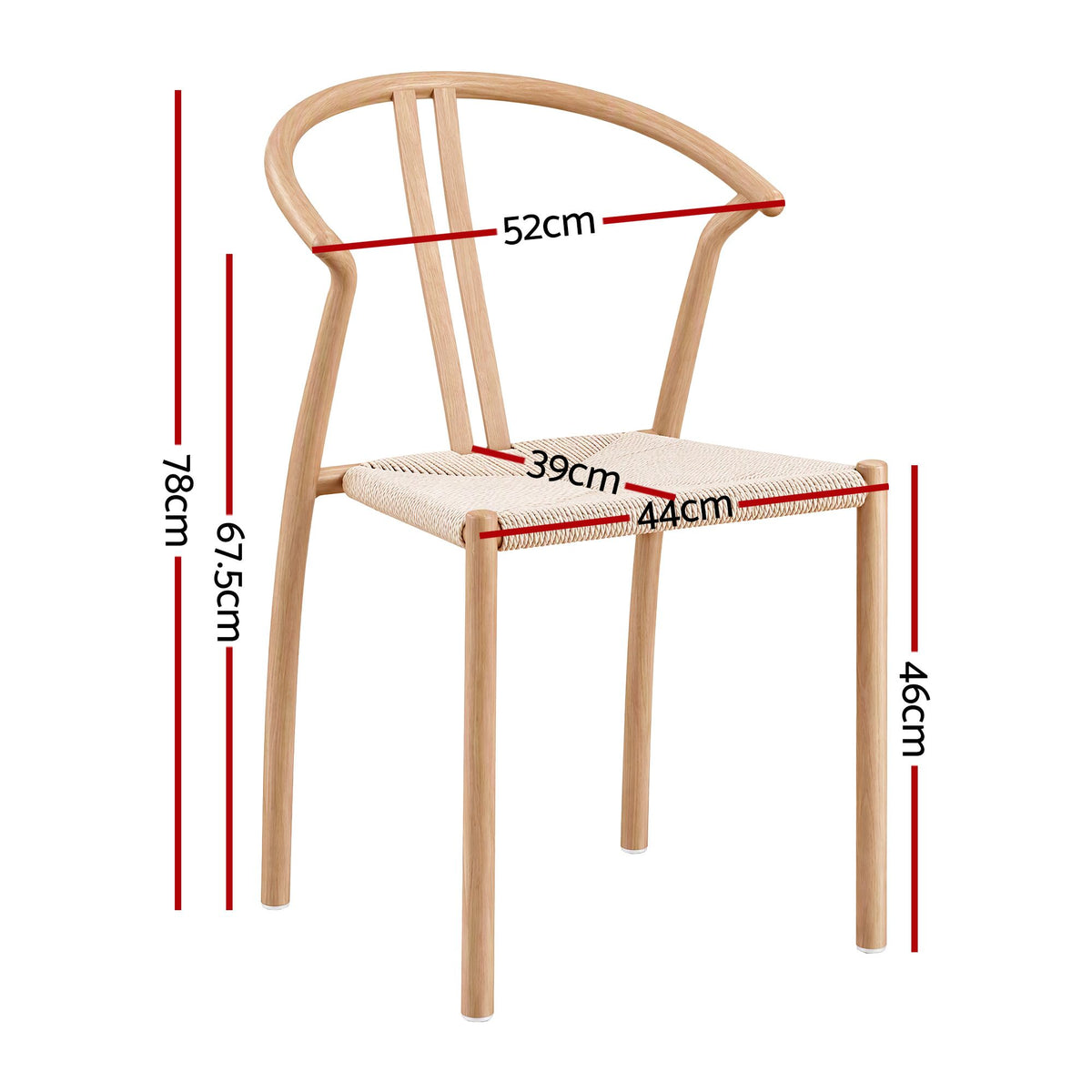 Artiss Dining Chairs Set of 6, Accent Chair for Living Room & Balcony Double Slat Back