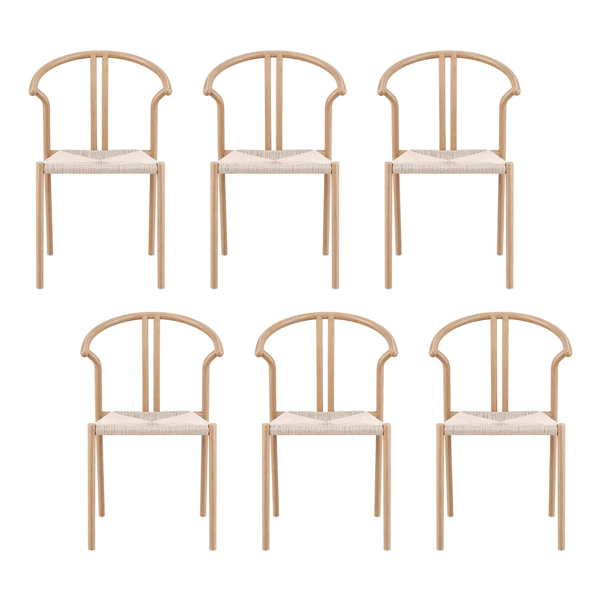 Artiss Dining Chairs Set of 6, Accent Chair for Living Room & Balcony Double Slat Back