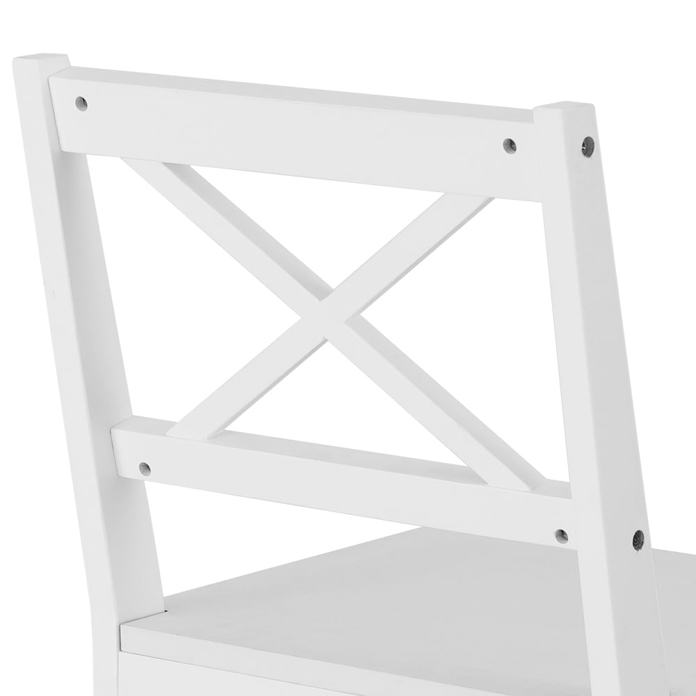 Kaye 4-Seater Dining Set White Table and Chairs