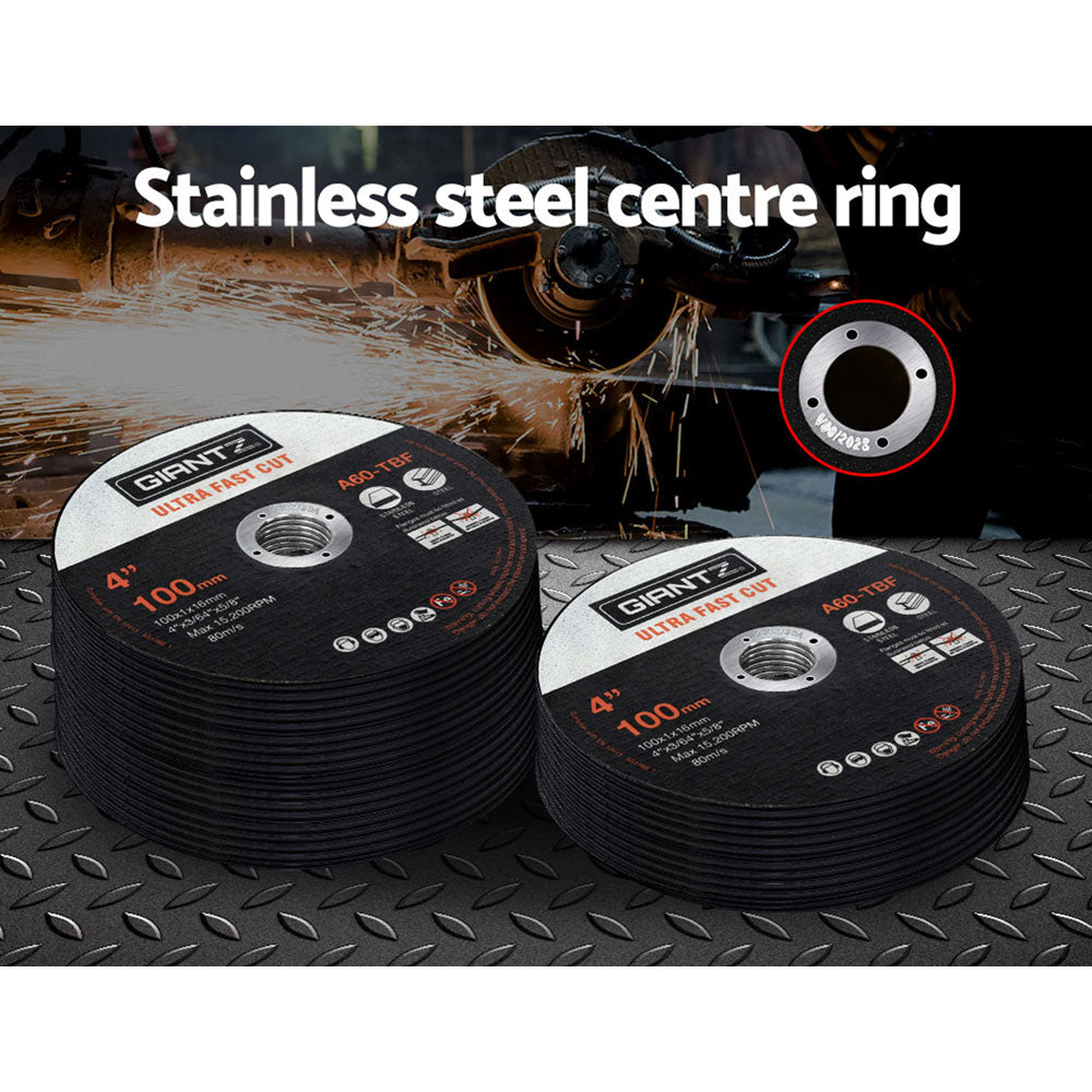 Giantz 25-Piece 100mm Cutting Discs Angle Grinder Thin Cut Off Wheels for Metal