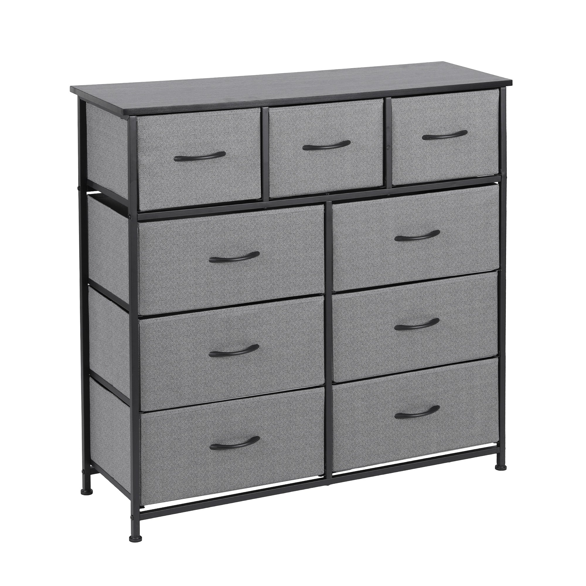Artiss Chest of 9 Drawers Storage Dresser Tallboy Dark Grey