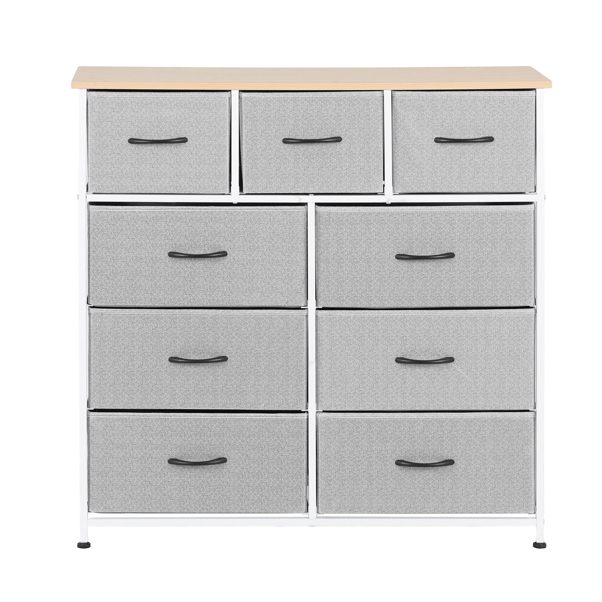 Artiss Chest of 9 Drawers Storage Dresser Tallboy Light Grey