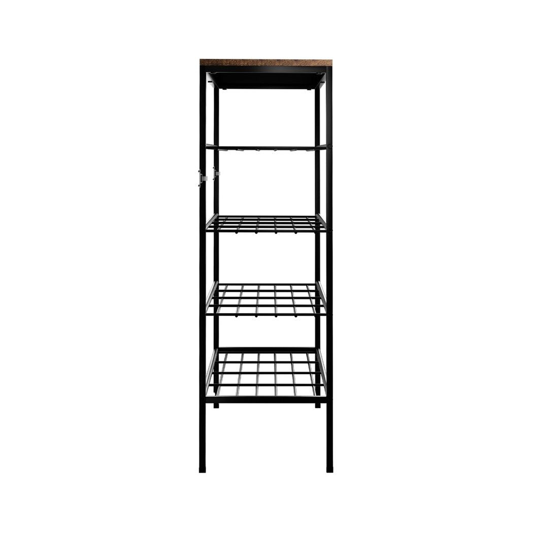 Bob Industrial Shoe Rack 5-Tier 25 Pairs Walnut