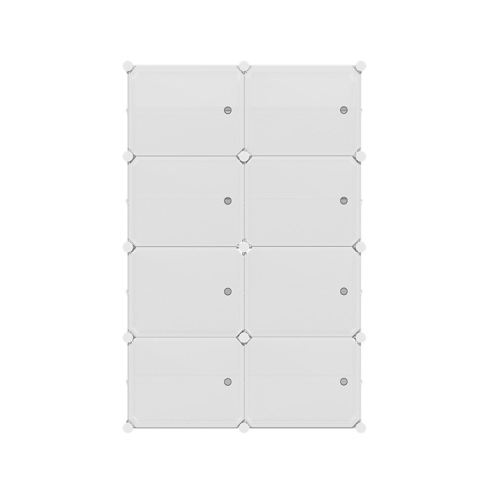 Artiss DIY Shoe Cabinet 8 Cube Storage Rack White