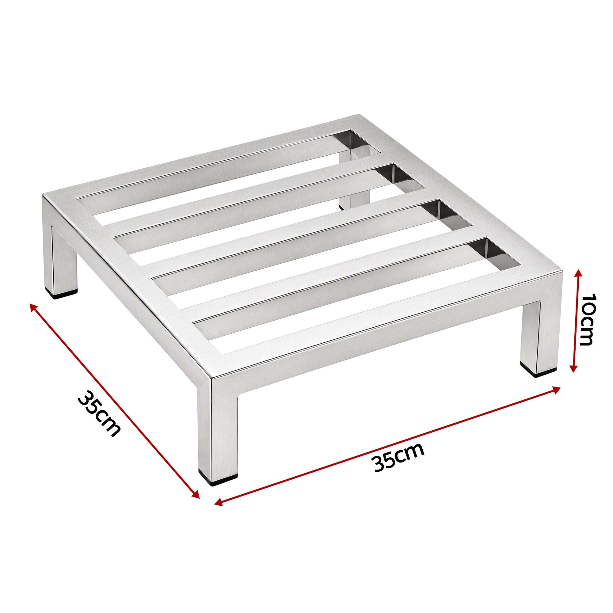 Giantz 35x35cm Dunnage Rack 2-Pack Stainless Steel Kitchen Floor Stand
