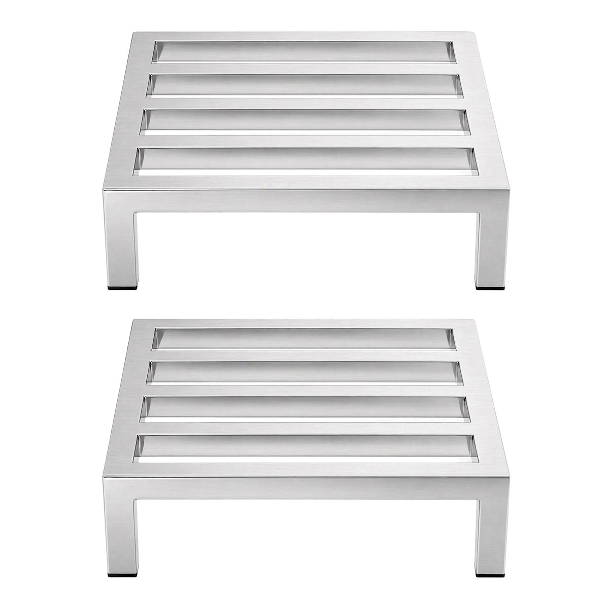 Giantz 35x35cm Dunnage Rack 2-Pack Stainless Steel Kitchen Floor Stand