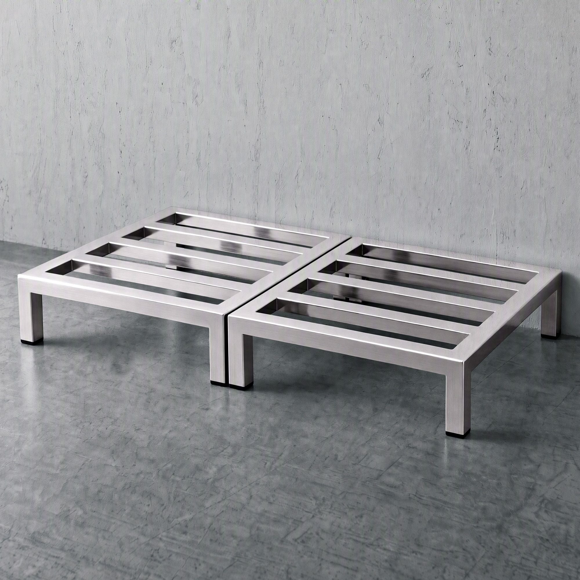 Giantz 35x35cm Dunnage Rack 2-Pack Stainless Steel Kitchen Floor Stand