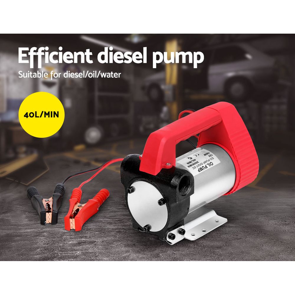 12V Diesel Oil Transfer Pump Stainless Steel Digital Flow Meter