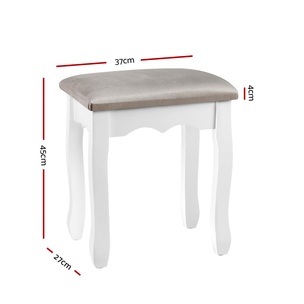 Artiss Velvet Dressing Table Stool Grey