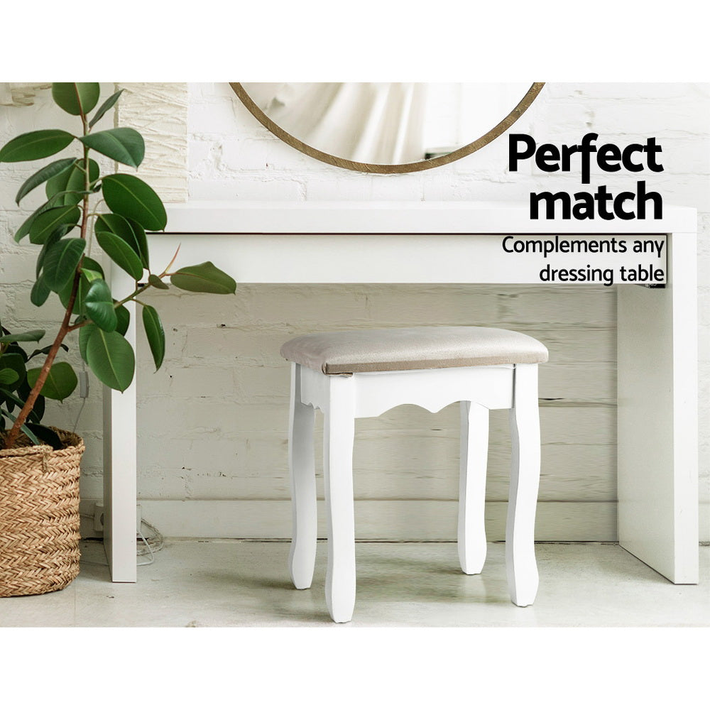 Artiss Velvet Dressing Table Stool Grey