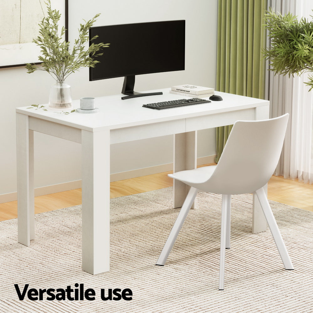 NATU Dining Table Set 4 Chairs White