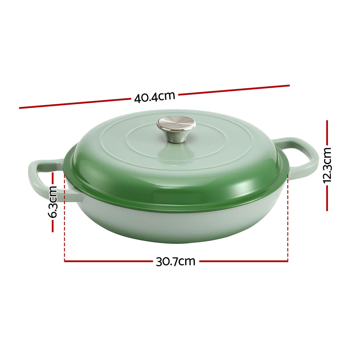 5-Star Chef 3.3L Enameled Cast Iron Dutch Oven with Lid