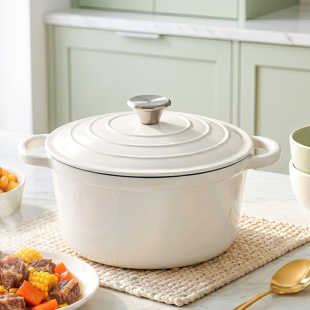 5-Star Chef 3.8L Enameled Cast Iron Dutch Oven with Lid