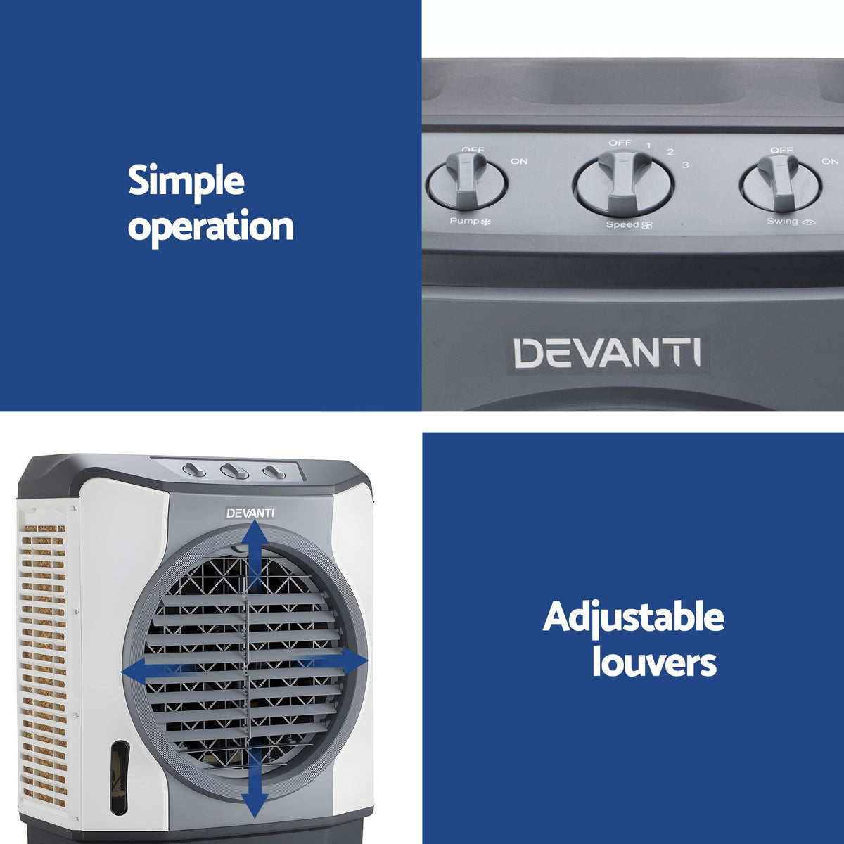 Devanti Evaporative Air Cooler 45L Commercial