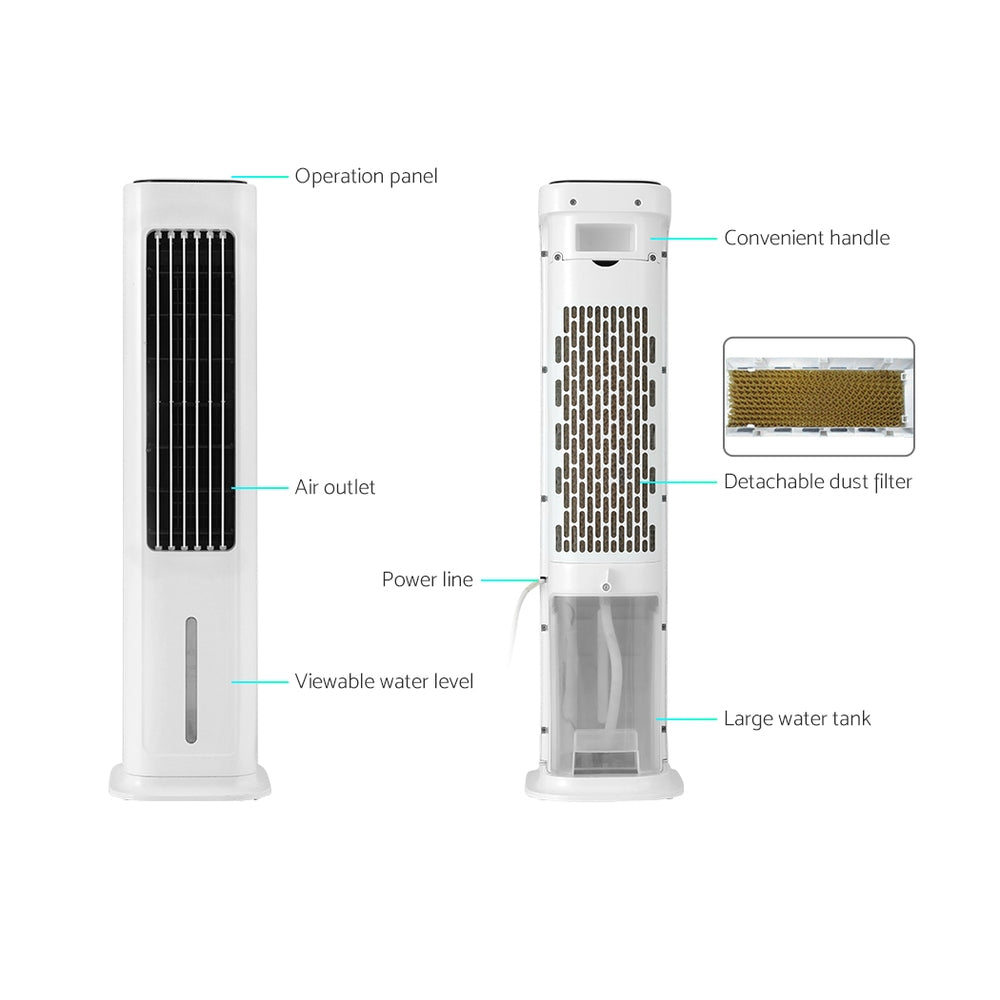 Devanti Tower Evaporative Air Cooler Portable Fan Humidifier 6L