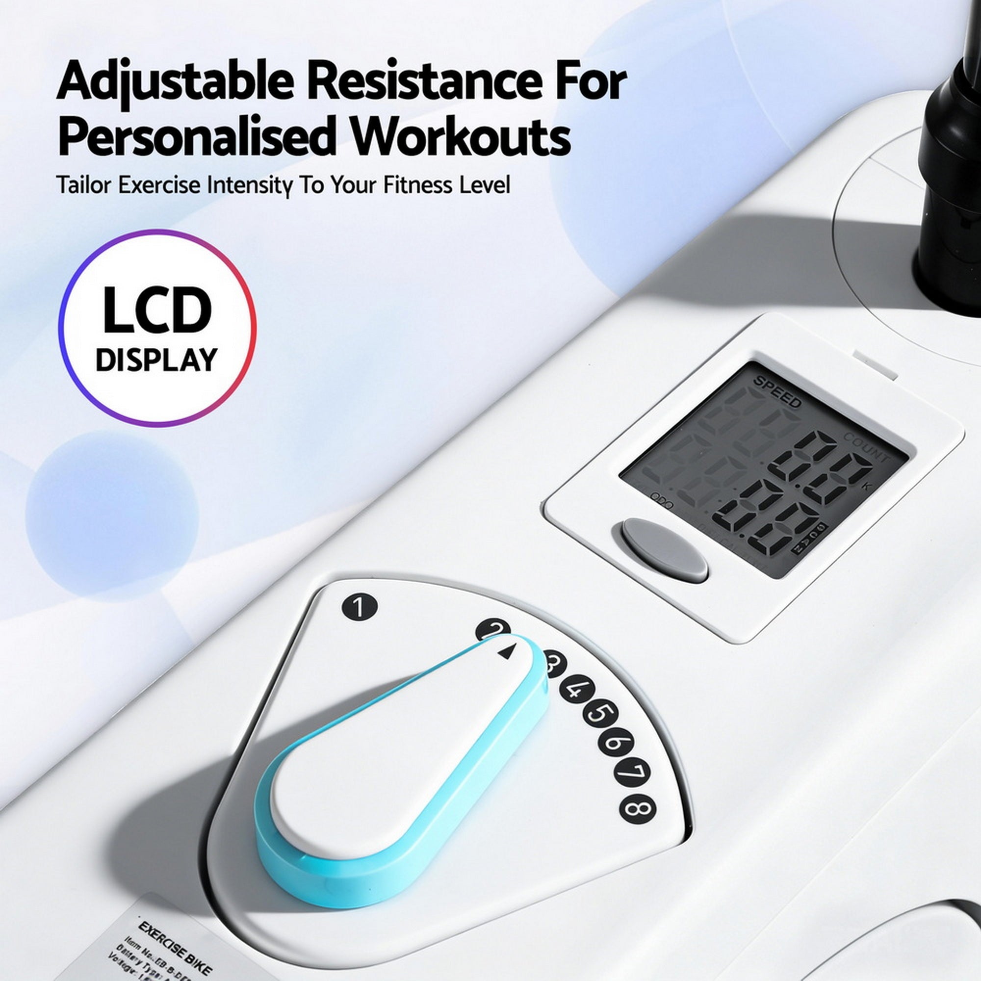 Everfit Exercise Bike Magnetic Desk Bike with Tabletop Fitness Home Workout Gym