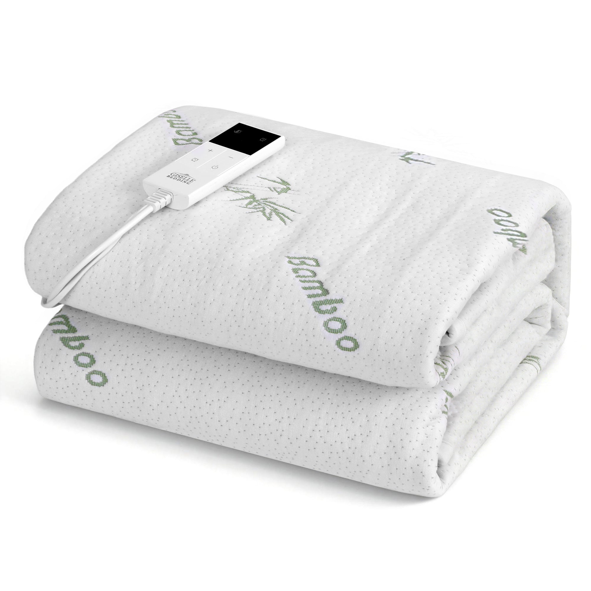 Giselle Electric Blanket Bamboo Fabric King Single Fitted Heated Pad Underlay Washable Winter