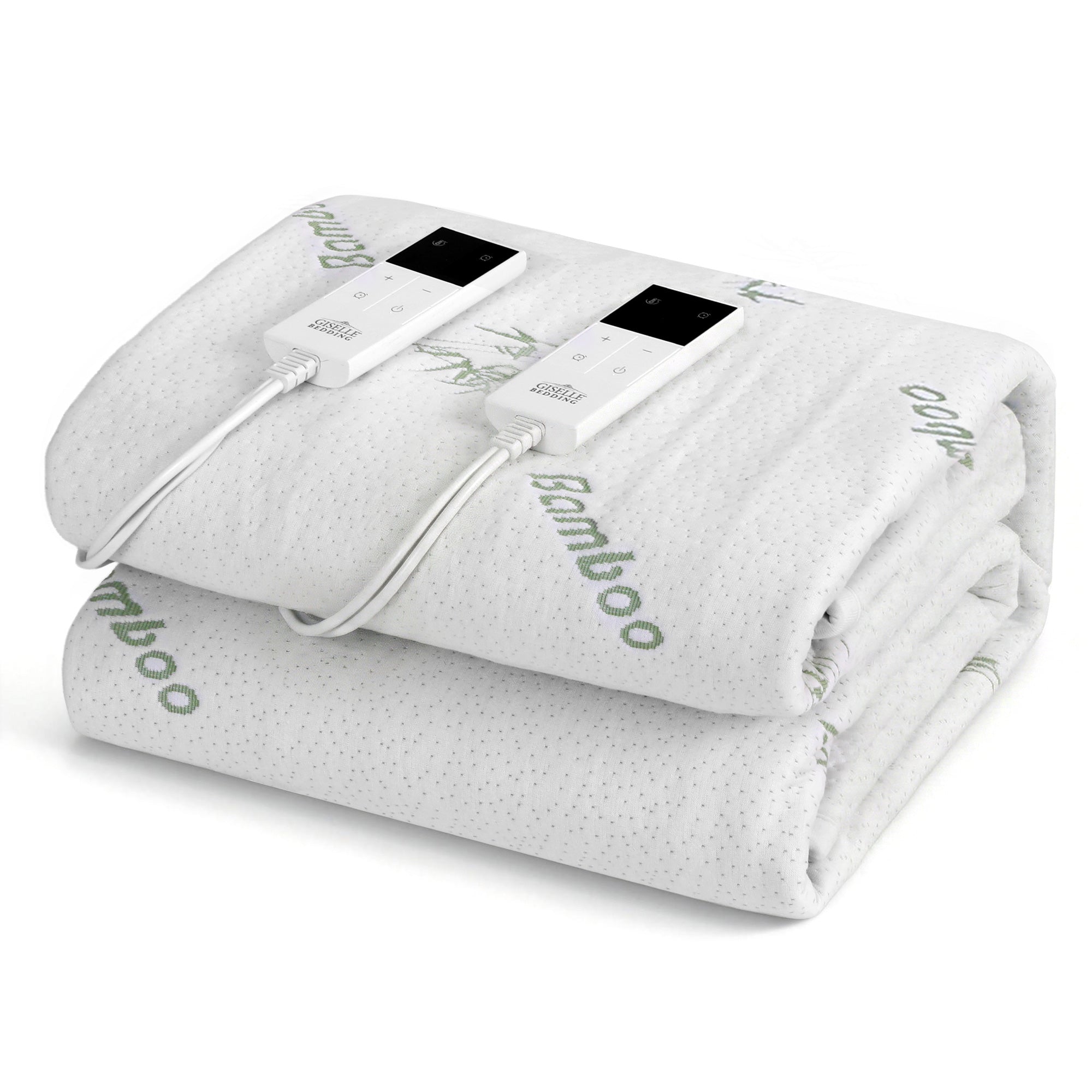 Giselle Electric Blanket Bamboo Fabric Queen Fitted Heated Pad Underlay Washable Winter