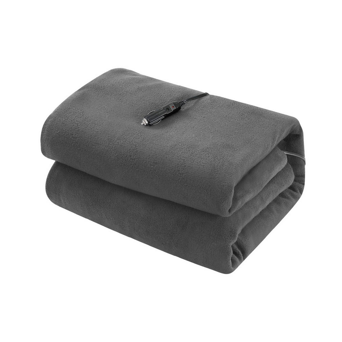 Giselle Electric Heated Car Blanket Throw Rug Grey