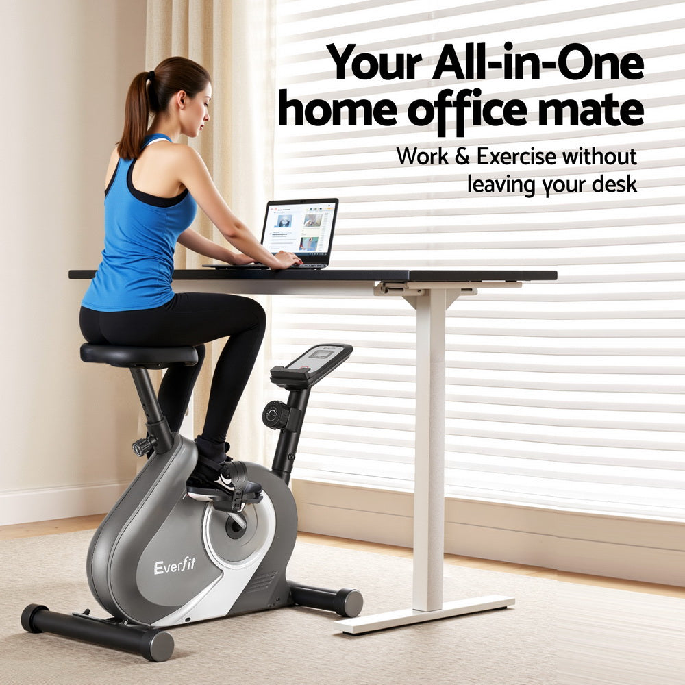 Everfit Under Desk Exercise Bike Magnetic Resistance 120kg Capacity